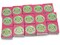 15 20mm Pink and Green Beads Wooden Rectangle Happy Face Beads - Two Hole Emoji Beads